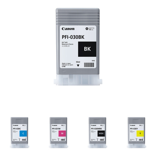 Canon PFI-030 Ink Tank Bundle for Select Canon Large Format Printers