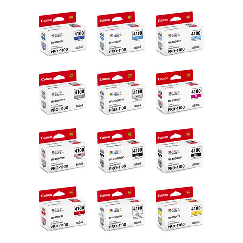 Canon PFI-4100 LUCIA PRO II Pigment Ink Tank Set (80mL)