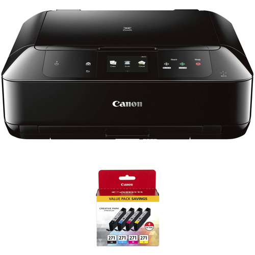 Canon PIXMA MG7720 Wireless All-in-One Inkjet Printer with 4-Cartridge Ink Set Kit (Black)