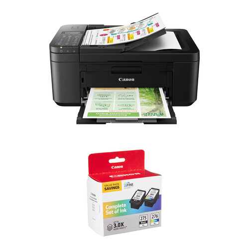 Canon PIXMA TR4720 Wireless All-in-One Printer (Black) with PG-275 XL / CL-276 XL Ink Kit