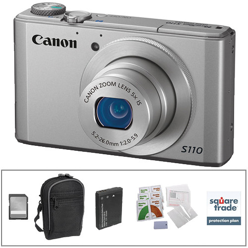 Canon PowerShot S110 Digital Camera Deluxe Kit (Silver)