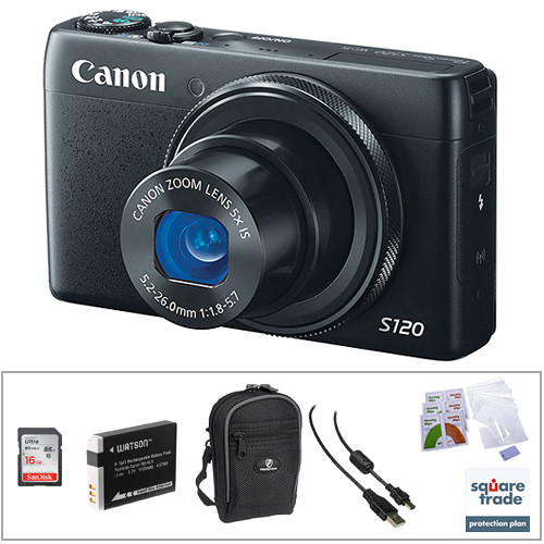 Canon PowerShot S120 Point-and-Shoot Camera Deluxe Kit