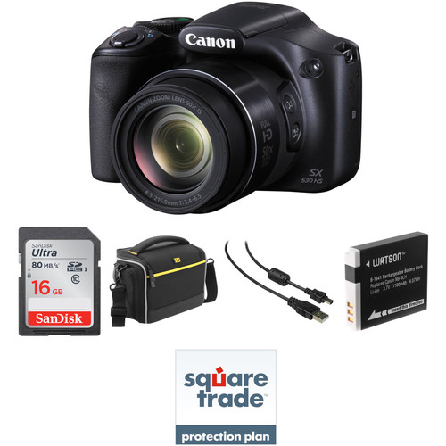 Canon PowerShot SX530 HS Deluxe Digital Camera Kit (Refurbished)