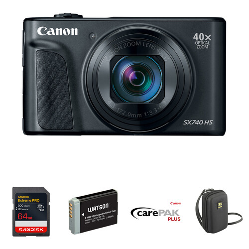 Canon Powershot SX740HS セット Canon PowerShot SX740 HS Digital Camera (Black) Accessory Bundle