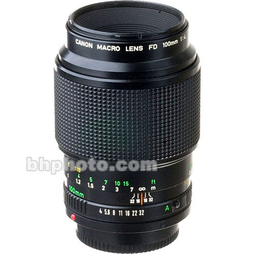 Canon Telephoto 100mm f/4 Macro FD Manual Focus Lens with FD-50