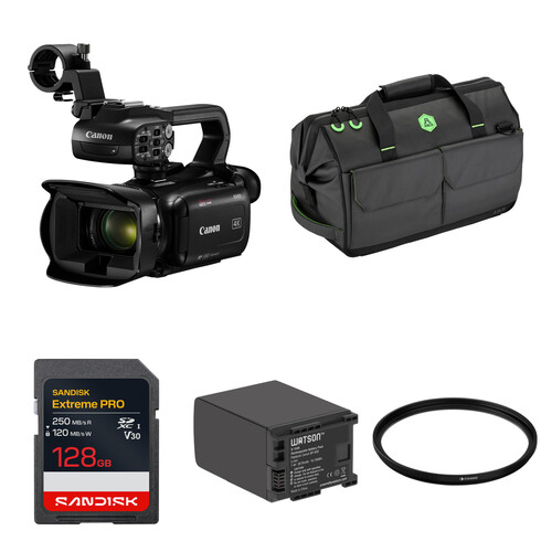 Canon XA60 UHD 4K Camcorder Kit with BP-828 Battery, 128GB Card,
