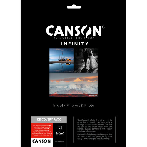 Canson Infinity Photo & Fine Art Discovery Pack (8.5 x11", 14 Sheets)