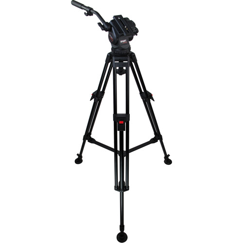 Cartoni Smart Pro Tripod Kit with Fluid Head, APTP Legs, Mid-Level Spreader, Rubber Feet & Bag