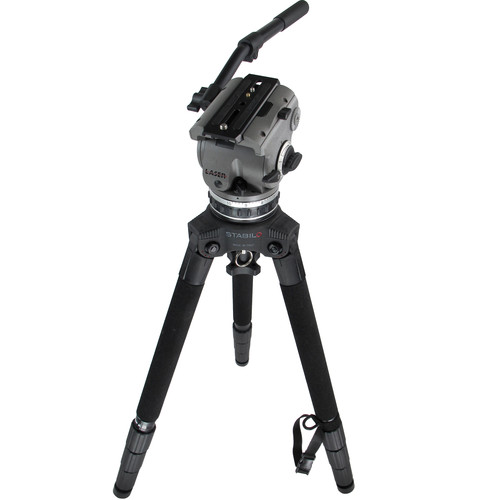 Cartoni Z100 Laser ENG Fluid Head & STABILO Tripod Legs with Bag
