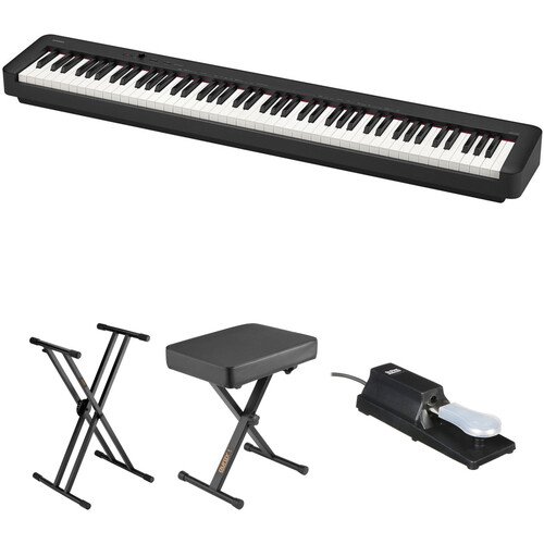 Casio CDP-S150 Compact 88-Key Digital Piano with Stand, Bench,