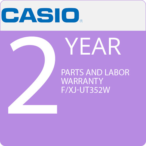 Casio 2 Year Parts and Labor Warranty f/XJ-UT352W