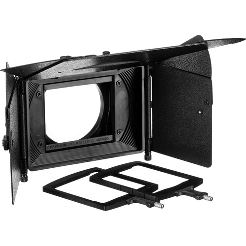 Cavision 3x3 Matte Box Kit with Metal Trays, Flaps & 80mm Step-Up Ring
