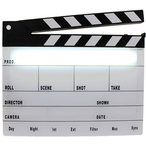Cavision Next-Generation Slate with LED Light and Black & White Clap Sticks