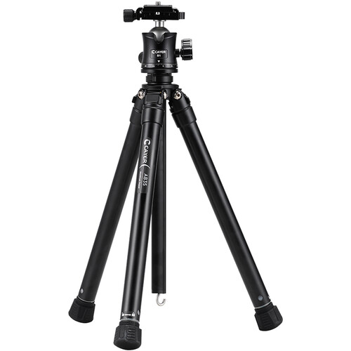 Cayer AB35B1 Aluminum Fiber Tripod with Ball Head (Black)