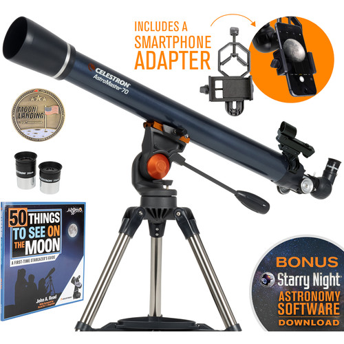 Celestron AstroMaster 70AZ 70mm f/13 Alt-Az Refractor 22127 B&H