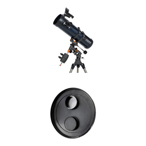 Celestron AstroMaster 130EQ 130mm f/5 Reflector Telescope and EclipSmart Solar Filter Kit