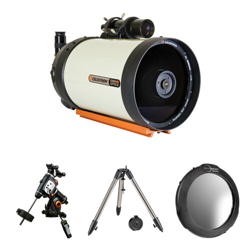 Celestron EdgeHD CGE 8" f/10 Aplanatic Schmidt-Cassegrain Telescope with GoTo Mount, Tripod & EclipSmart Solar Filter Kit