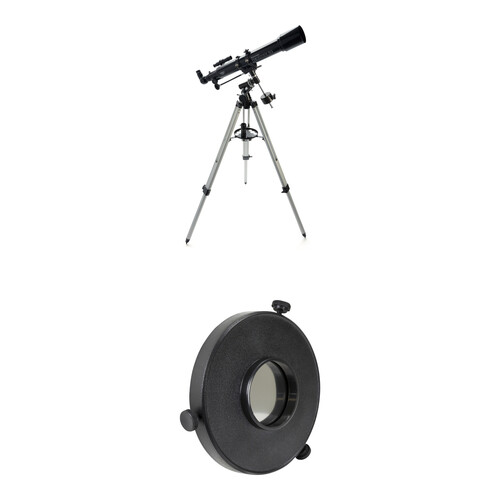 Celestron PowerSeeker 70mm f/10 EQ Refractor Telescope and EclipSmart Solar Filter Kit