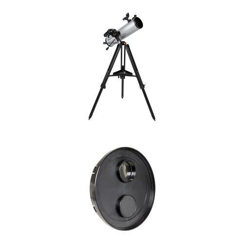 Celestron StarSense Explorer DX 130AZ f/5 AZ Reflector Telescope and EclipSmart Solar Filter Kit