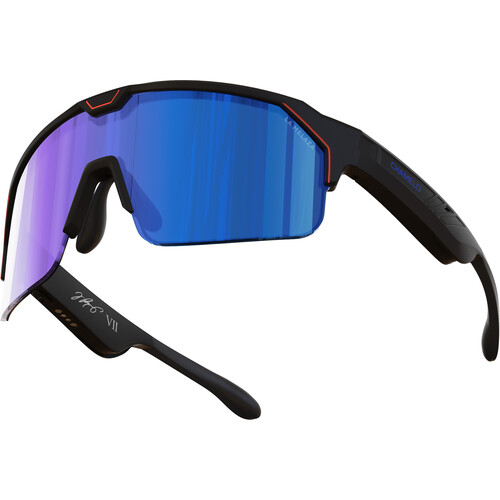 Chamelo Music Shield Sport La Melaza #7 Glasses (Black Frame, Blue Lenses)