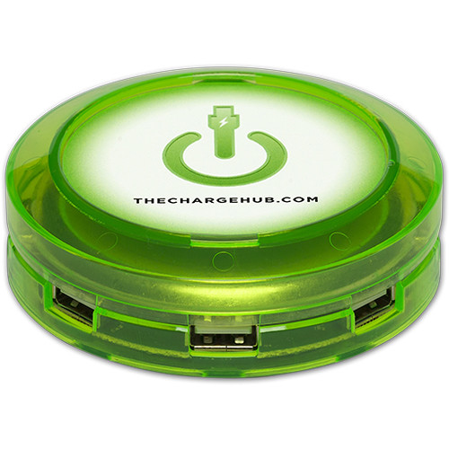 ChargeHub 7-Port USB Universal Charging Station (Round, Green)