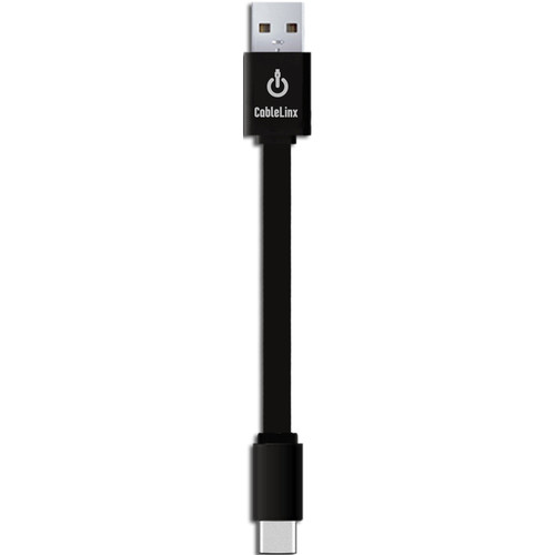 ChargeHub CableLinx USB Type-C Male to USB Type-A Male Cable (3.5", Black)