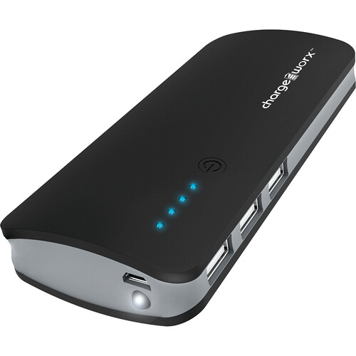 ChargeWorx Premium Power Bank with Triple USB-A Ports (10,000 mAh)