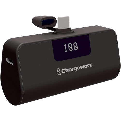 ChargeWorx USB-C Mini Capsule Power Bank CHA-CX6896BK B&H Photo