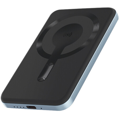 ChargeWorx Slim Metal MagSafe Power Bank (5000mAh, Coral Blue)