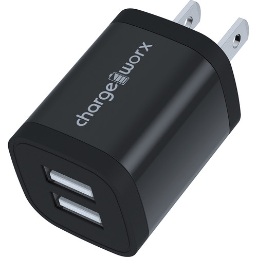 ChargeWorx Dual USB-A Wall Charger (Black)