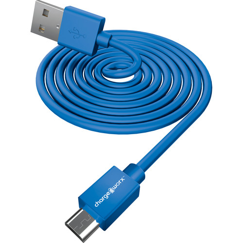 ChargeWorx Micro-USB Charge and Sync Cable (6', Blue)