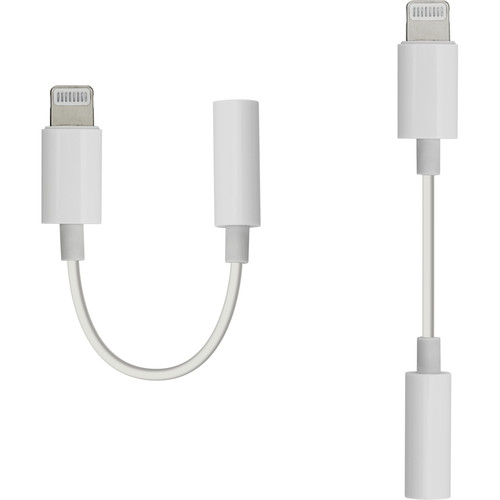 ChargeWorx Lightning to 3.5mm Headphone Adapter (White, 3")