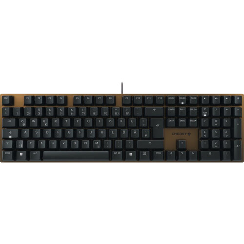 CHERRY KC 200 MX Wired Keyboard (MX2A Brown Switches, Black and Bronze)
