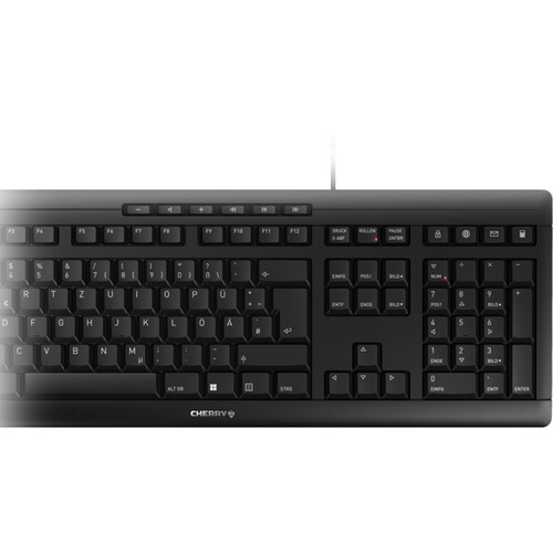 CHERRY Stream Wired Keyboard (EU Layout, Black)