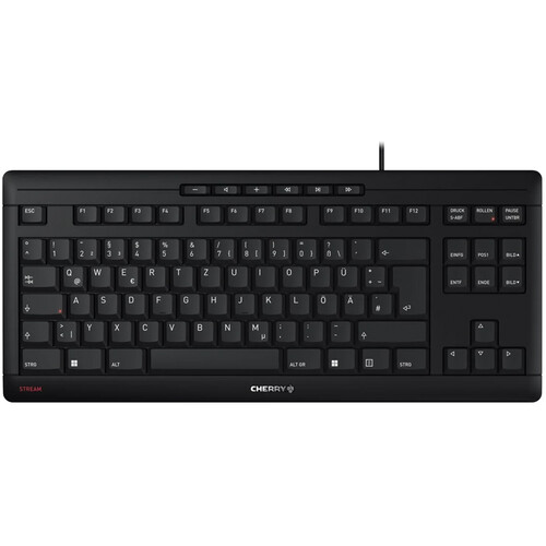 CHERRY Stream Compact Wired Keyboard (Black)