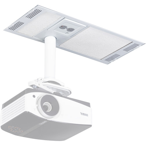 Chief Plenum-Rated Storage Box and Column Drop with 2-Gang Filter & Surge (1x2', White)