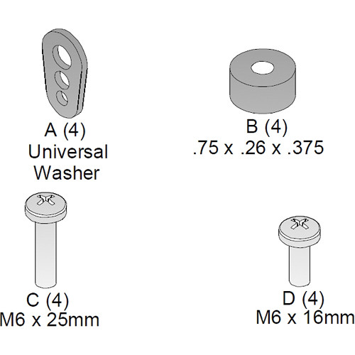 Chief FHB3364 Hardware Kit for Chief Mounts