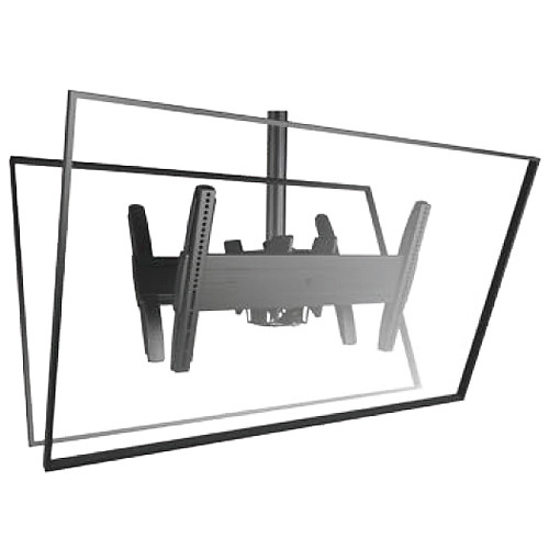 Chief Fusion Series LCB1U Back-to-Back Flat Panel Ceiling Mount (Landscape, Black)