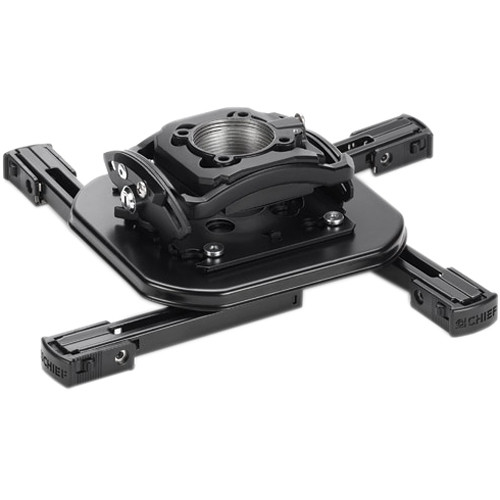 Chief Projector Ceiling Mount Kit with Universal Mount, 12-18" Adjustable Extension and 6" Ceiling Plate (Black)