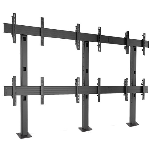 Chief FUSION 3 x 2 Micro-Adjustable Large Bolt-Down Freestanding Video Wall (Black)