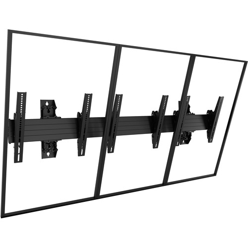 Chief Fusion Large 3 x 1 Portrait Menu Board Wall Mount for 40-55" Screens