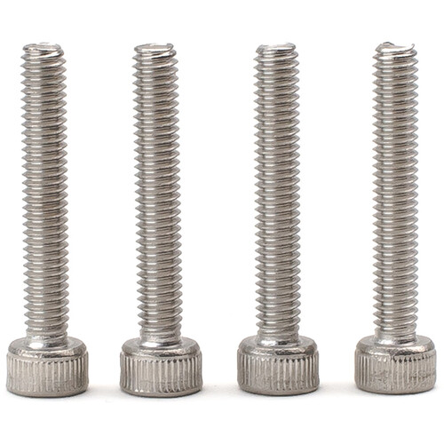 CineMilled M4 x 25mm Stainless Steel Screws (4-Pack)