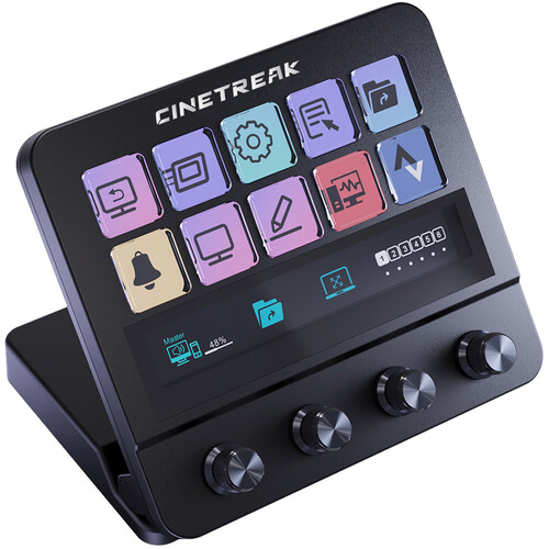 CineTreak CT-SD10 Touchscreen Streaming Console with 10 LCD Keys (Black)