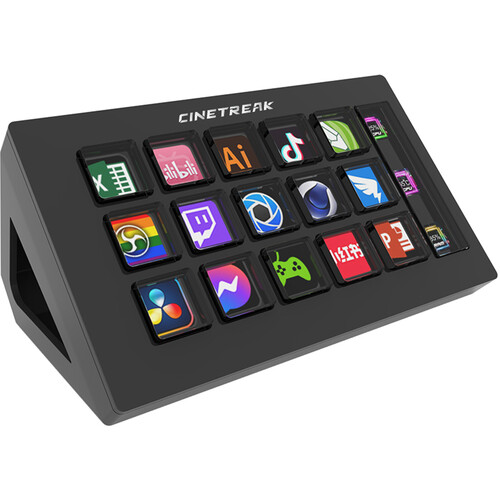 CineTreak CT-SD15 Streaming Console with 15 Customizable LCD Keys (Black)