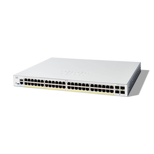Cisco Catalyst C1300-48P-4G 48-Port Gigabit PoE+ Compliant Managed Network Switch (370W)