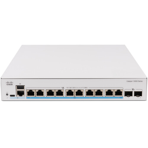 Cisco Catalyst C1300X-10NU-2X 10-Port 10G PoE++ Compliant Managed Network Switch