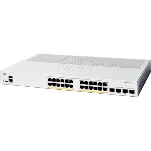 Cisco Catalyst C1200-24P-4G 24-Port Gigabit PoE+ Compliant Managed Network Switch (195W)