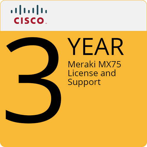 Cisco 3-Year Advanced Security License and Support for Meraki MX75