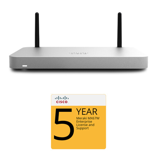 Cisco Meraki MX67W Router/Security Appliance with 5-Year