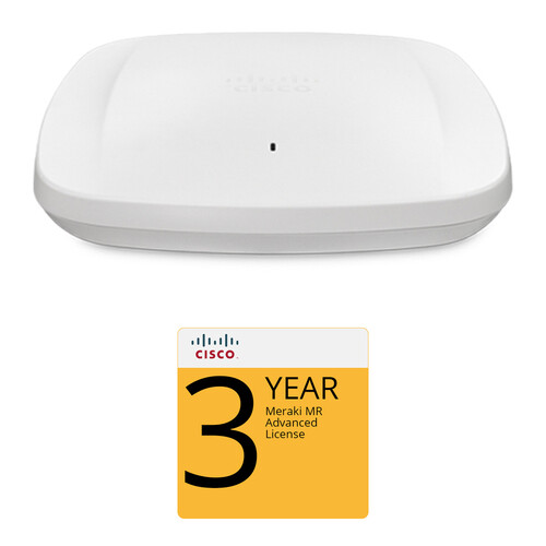 Cisco MR57 802.11ax 4 x 4:4 MU-MIMO Dual-Band Access Point Kit with 3-Year Advanced License and Support